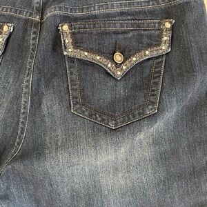 Apt. 9 Women's Dark Blue Bootcut Jeans 16W Short